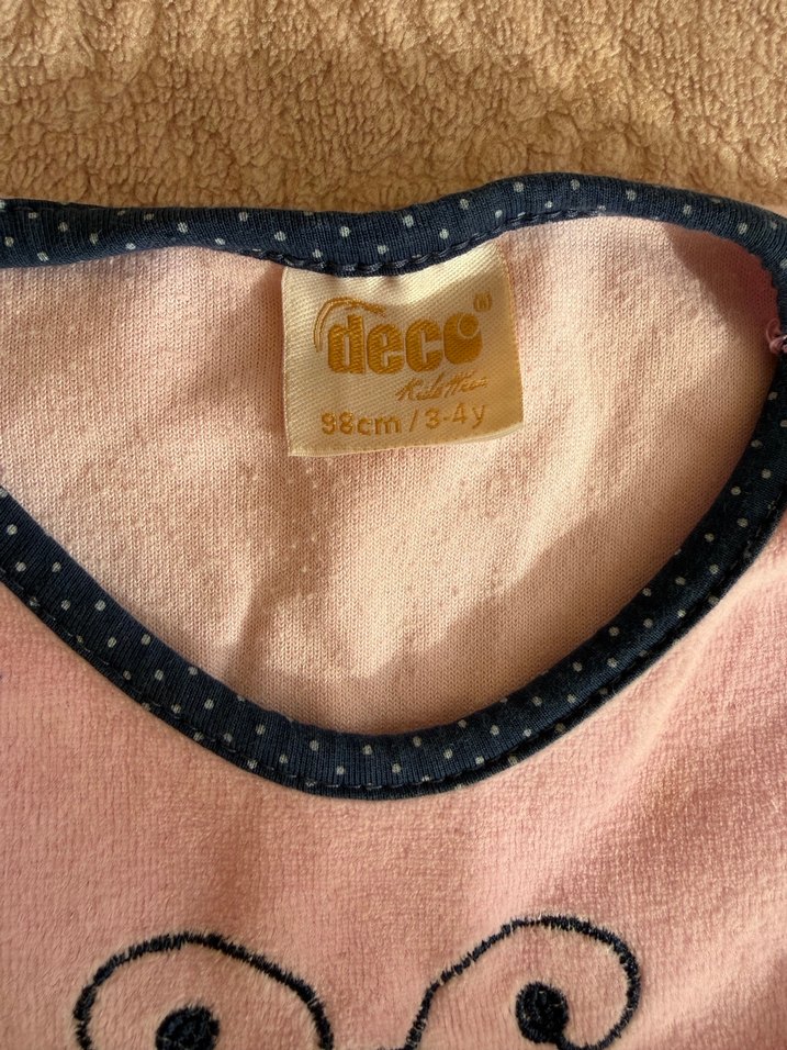 Pembe Uzun Kollu Bebek Kız pijama Takımı - Görsel 4