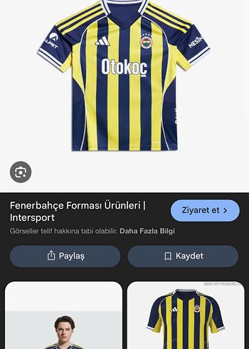 Fenerbahçe Erkek V-Yaka Sarı Siyah Forma