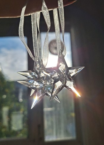 Şeffaf Yıldız yılbaşı süsü 3 adet - Görsel 3