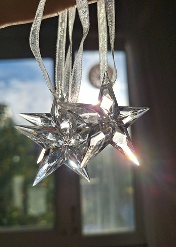 Şeffaf Yıldız yılbaşı süsü 3 adet - Görsel 6