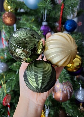  3 adet 6 cm yılbaşı topu 