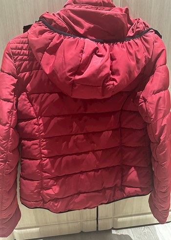 Kırmızı Fermuarlı Kadın Kışlık Ceket - Görsel 2