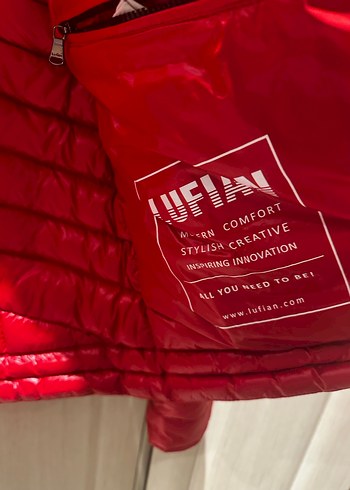 Parlak Kırmızı Fermuarlı Erkek Mont - Görsel 3