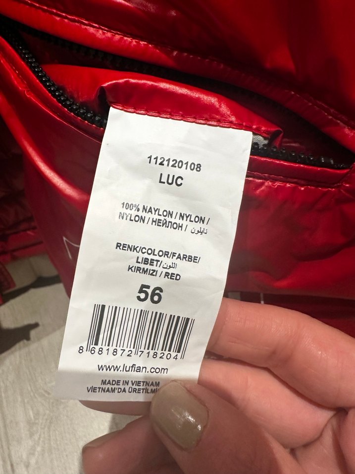 Parlak Kırmızı Fermuarlı Erkek Mont - Görsel 4