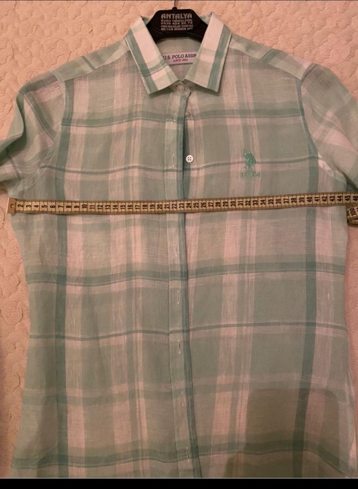 Yeşil Pamuklu Uzun Kollu Kadın Gömlek - Görsel 5