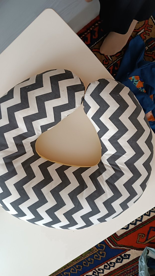 Gri Zebra Desenli Emzirme ve Hamile Yastığı - Görsel 2