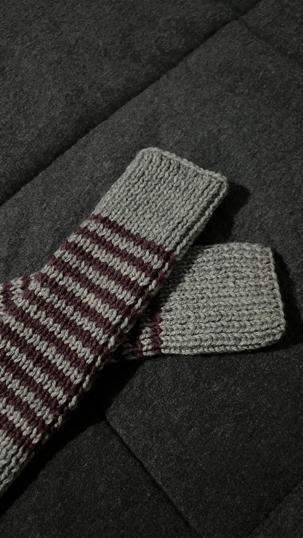 Gri Örgü Kadın Eldiven - Görsel 3