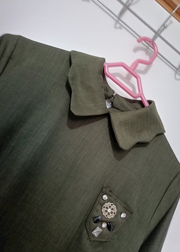 Siyah Uzun Kollu Drapeli Uzun Elbise - Görsel 3