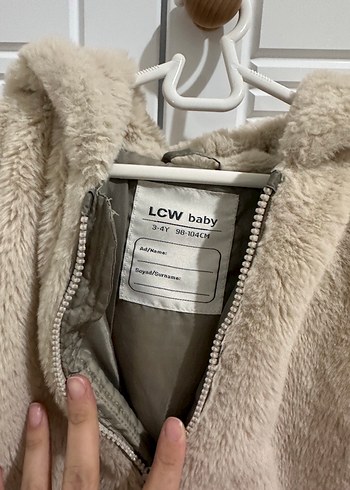 Kız Çocuk Bej Peluş Mont - Görsel 2