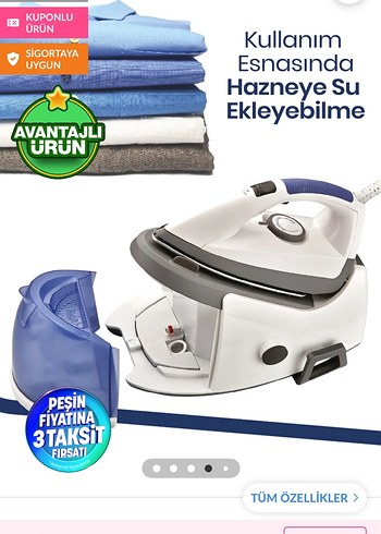 Goldmaster Buharlı Ütü Beyaz - Görsel 6