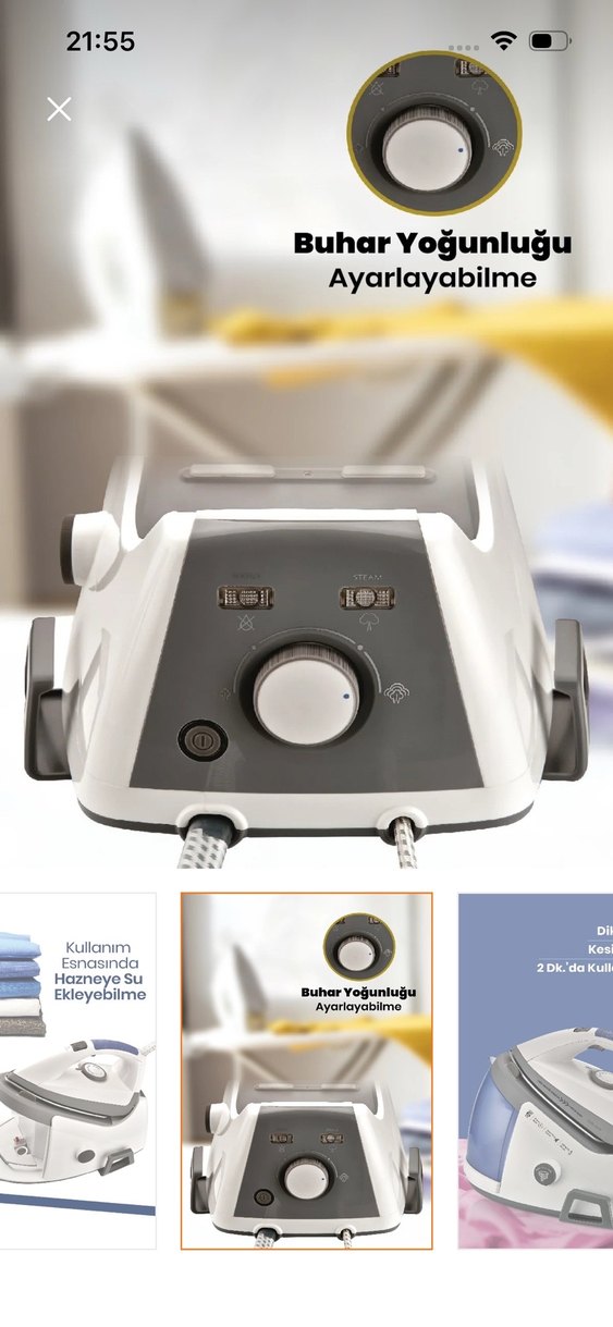 Goldmaster Buharlı Ütü Beyaz - Görsel 5