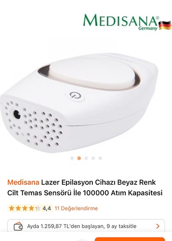 Medisana Beyaz Lazer Epilasyon Cihazı - Görsel 2