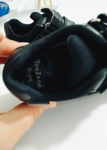 Erkek Çocuk Siyah Cırt Cırtlı Sneakers - Görsel 7