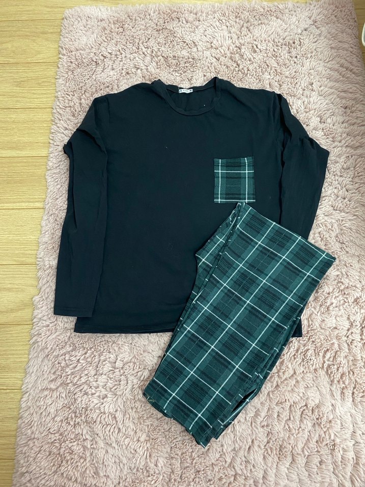 Yeşil Ekose Desenli Erkek Pijama Takımı - Görsel 2