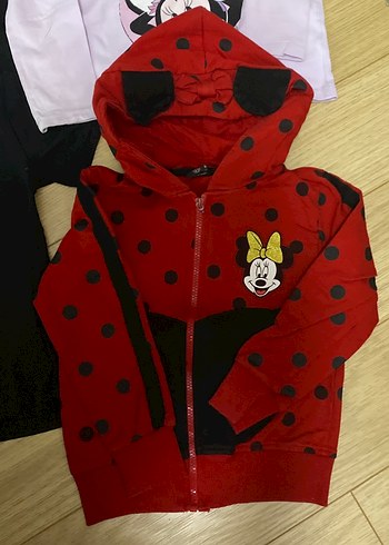 Kız Çocuk Kırmızı Uzun Kollu Triko Tişört - Görsel 3