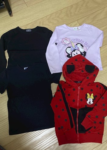 Kız Çocuk Kırmızı Uzun Kollu Triko Tişört - Görsel 2