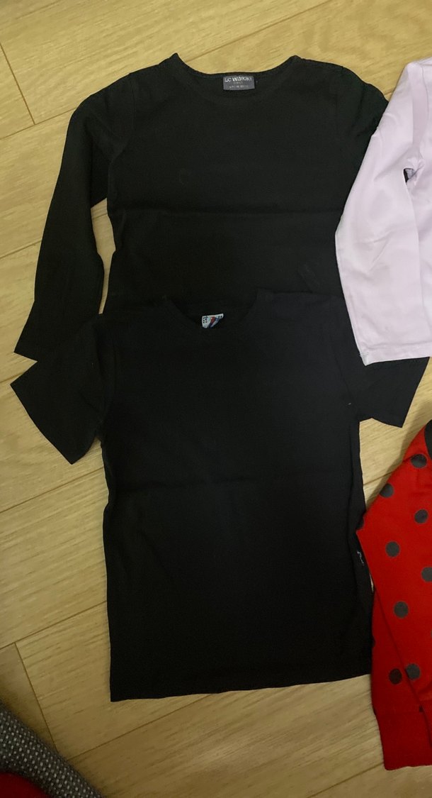 Kız Çocuk Kırmızı Uzun Kollu Triko Tişört - Görsel 5