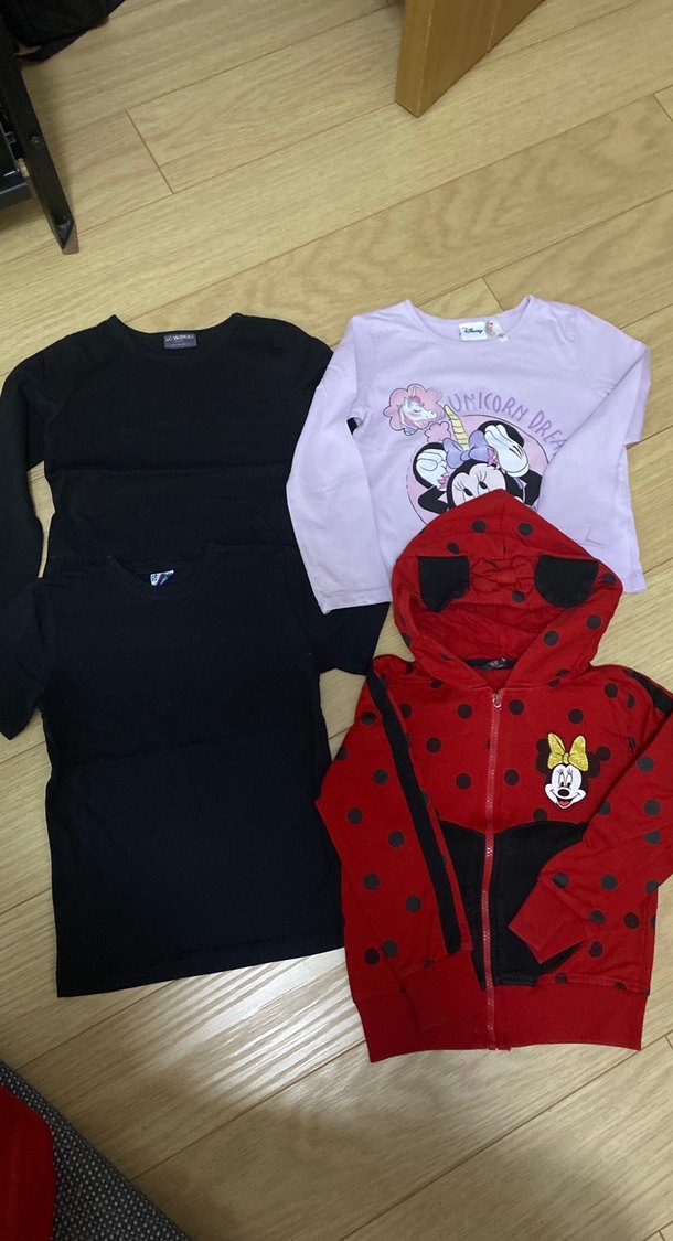 Kız Çocuk Kırmızı Uzun Kollu Triko Tişört - Görsel 2