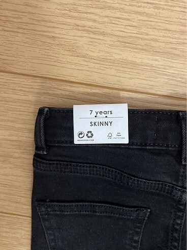 7 Yaş Beden siyah Renk Mango kız denim