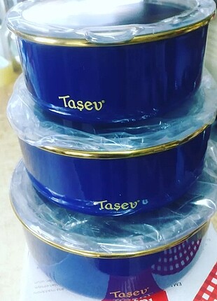 Taşev 3lu emaye saklama kabı