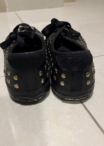 Tokalı Siyah Deri Dkny ayakkabı - Görsel 3