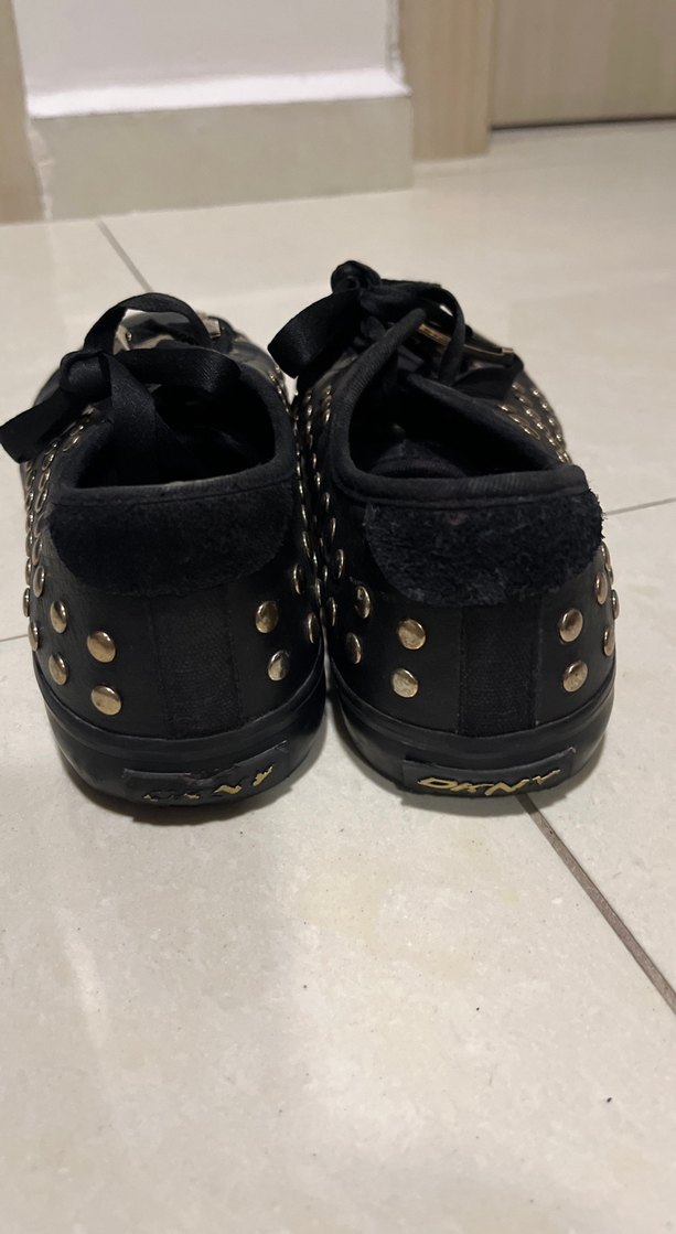 Tokalı Siyah Deri Dkny ayakkabı - Görsel 3