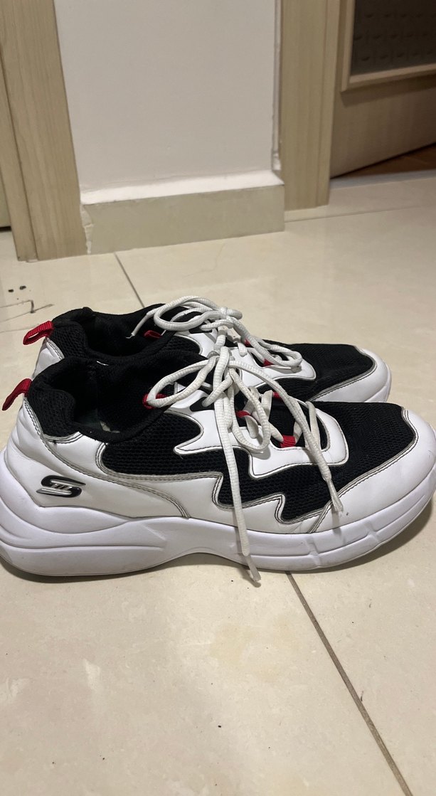 Beyaz Siyah Kadın Spor Ayakkabı - Görsel 2