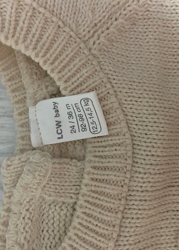 Kız Çocuk Bej Nakışlı Triko Kazak - Görsel 3