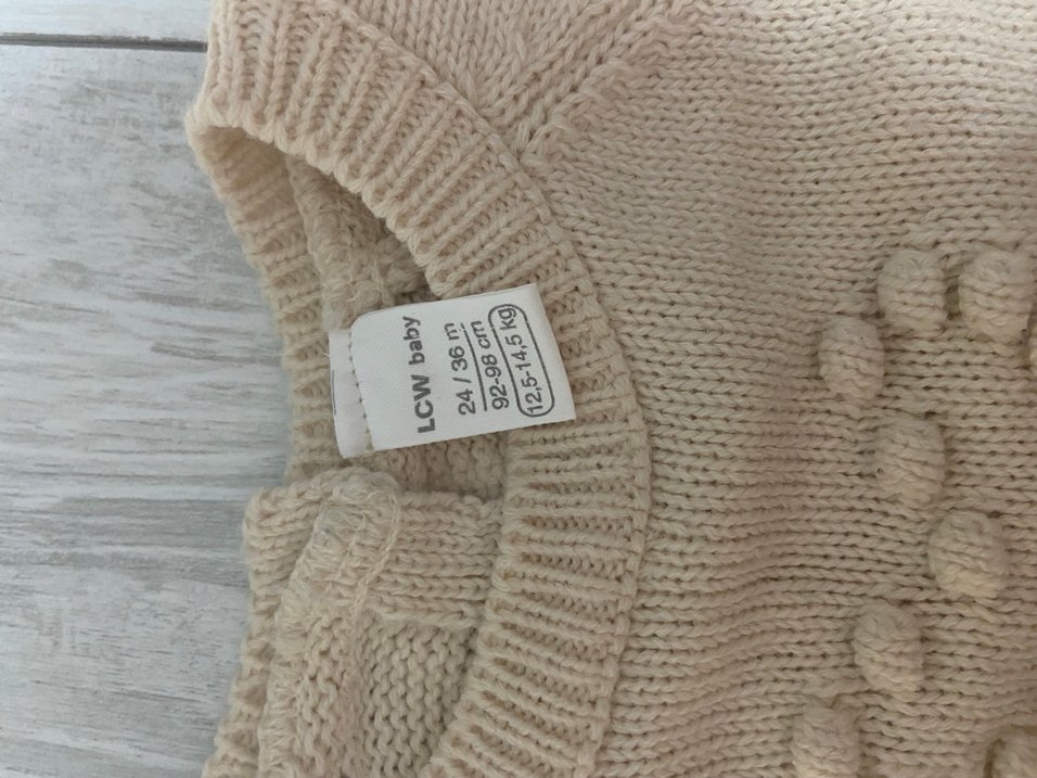 Kız Çocuk Bej Nakışlı Triko Kazak - Görsel 3