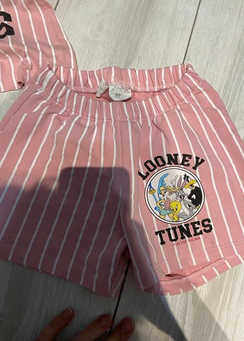 Kız Bebek Pembe Looney Tunes Takım - Görsel 3