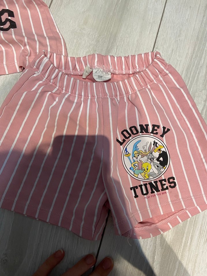 Kız Bebek Pembe Looney Tunes Takım - Görsel 3