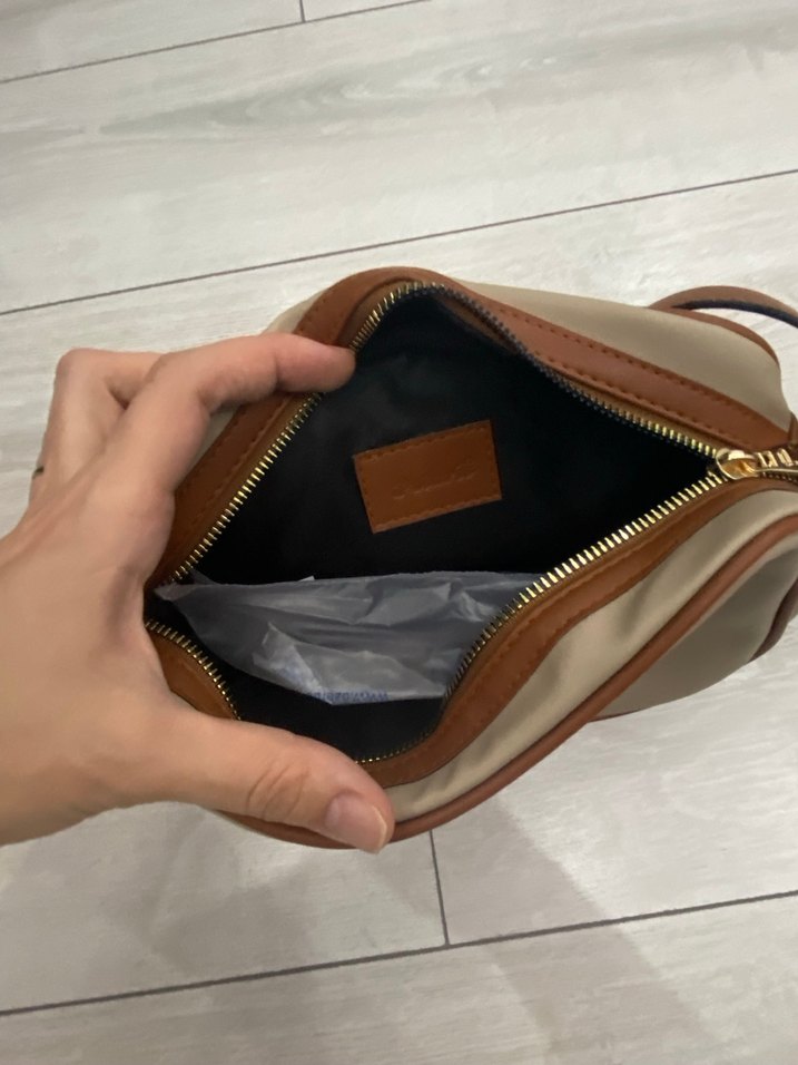 Bej Deri Kadın Çanta - Görsel 4