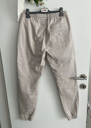 Bej Keten Rahat Kesim Erkek Pantolon - Görsel 2