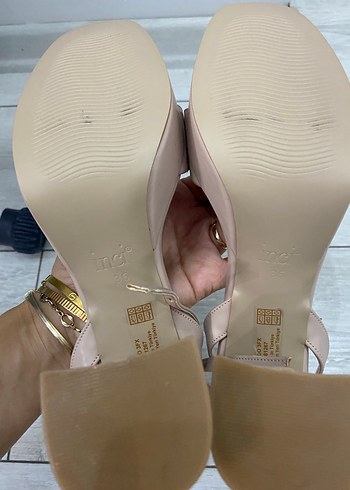 Bej Kadın Platform Topuklu Sandalet - Görsel 5