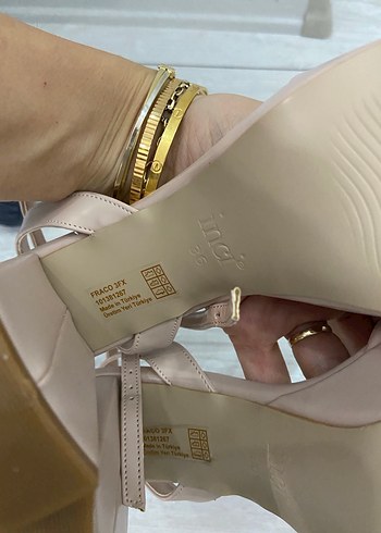 Bej Kadın Platform Topuklu Sandalet - Görsel 6