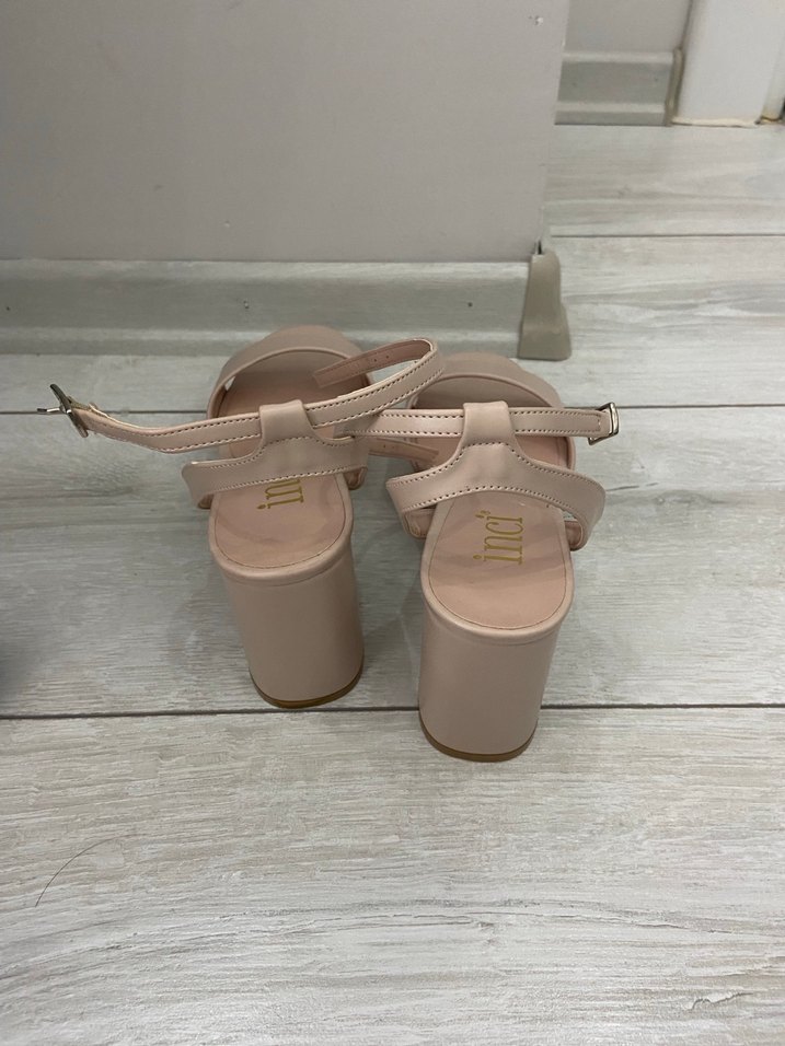 Bej Kadın Platform Topuklu Sandalet - Görsel 4