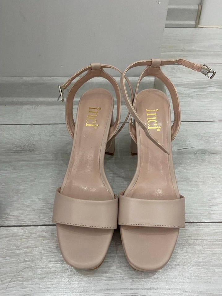 Bej Kadın Platform Topuklu Sandalet - Görsel 2