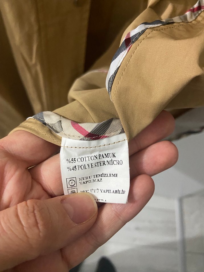 Bej Düğmeli Uzun Kadın Trençkot - Görsel 5