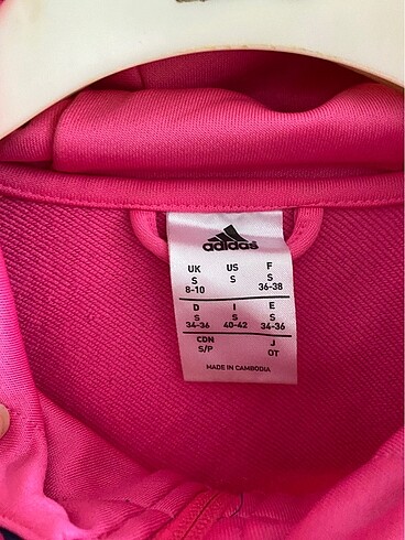 s Beden pembe Renk Orjinal Adidas pembe hırka ve Nike mor üst