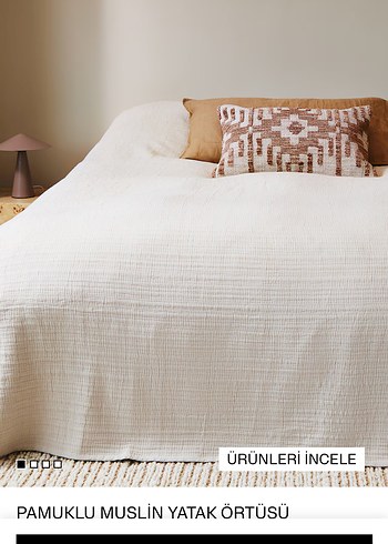 H&M çift kişilik muslin yatak örtüsü - Görsel 2
