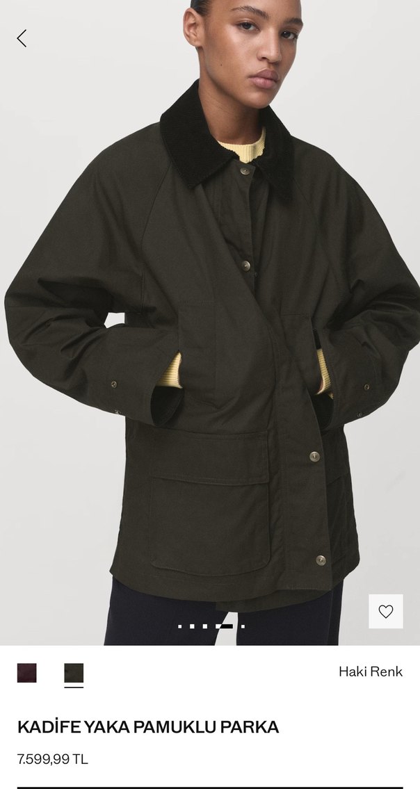 Mango mumlu görünümlü parka - Görsel 4