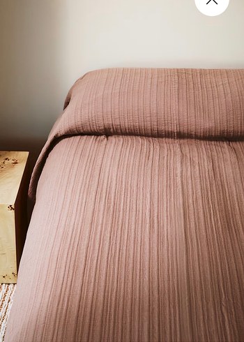 H&M Pamuklu Muslin Bej Yatak Örtüsü - Görsel 2