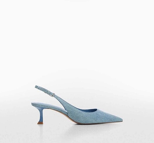 Mango Mango topuklu denim ayakkabı