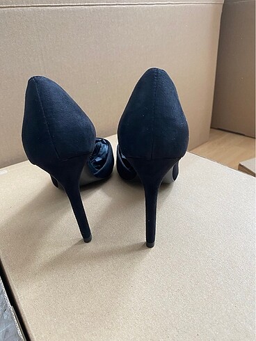 38 Beden Mango topuklu süet Stiletto ayakkabı