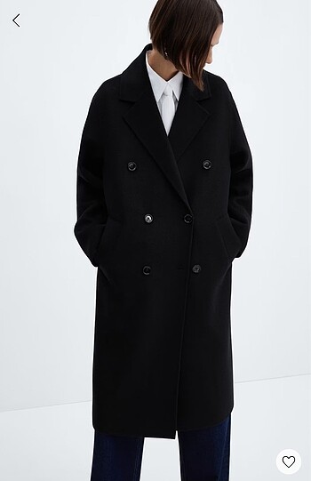 Mango el yapımı oversize yün palto