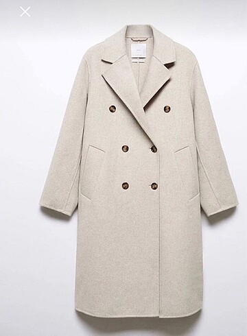 Mango oversize el yapımı yün palto