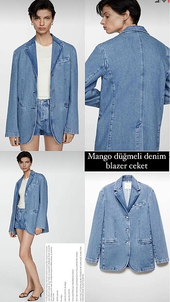 Mango denim ceket