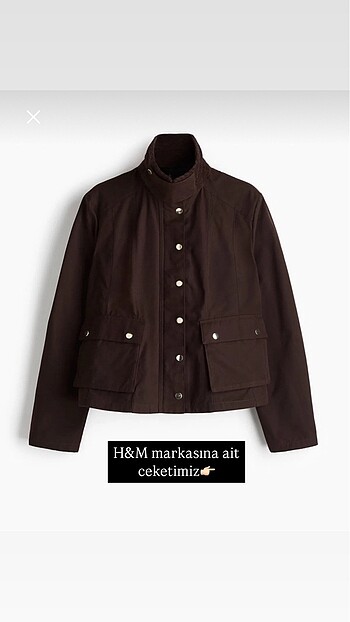 H&M yakası fitilli kadife ceket