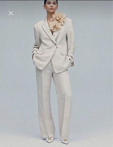 H&M H&M keten karışımlı blazer