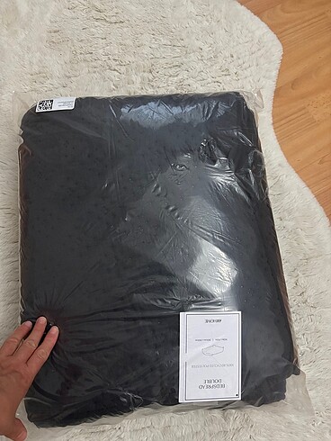 Beden gri Renk H&M çift kişilik yatak örtüsü